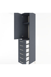 Hyperion Dolap 2 Raflı 6 Çekmeceli Tek Askılı 44x44x221 - S61M108V5B