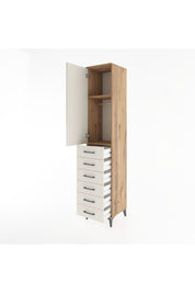 Hyperion Dolap 2 Raflı 6 Çekmeceli Tek Askılı 44x44x221 - S61M108V7B