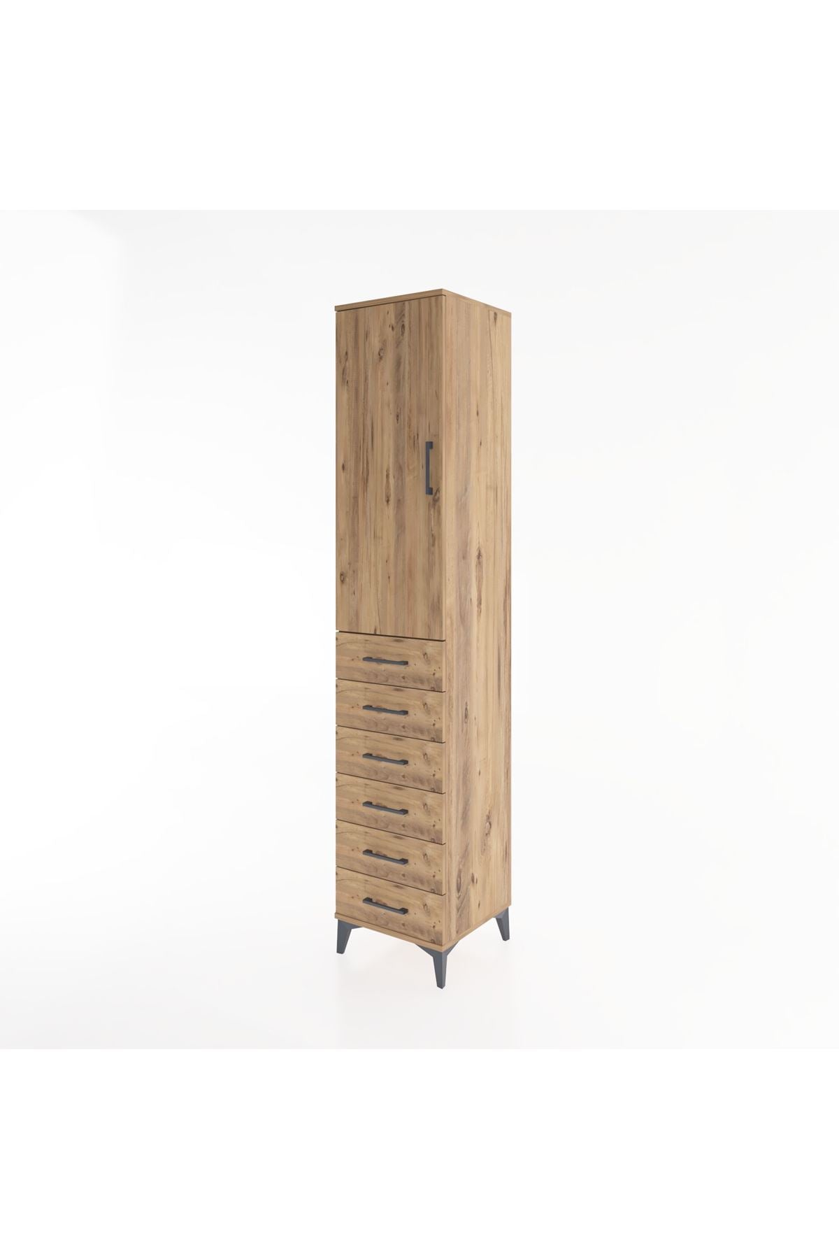 Hyperion Dolap 2 Raflı 6 Çekmeceli Tek Askılı 44x44x221 - S61M108V9B