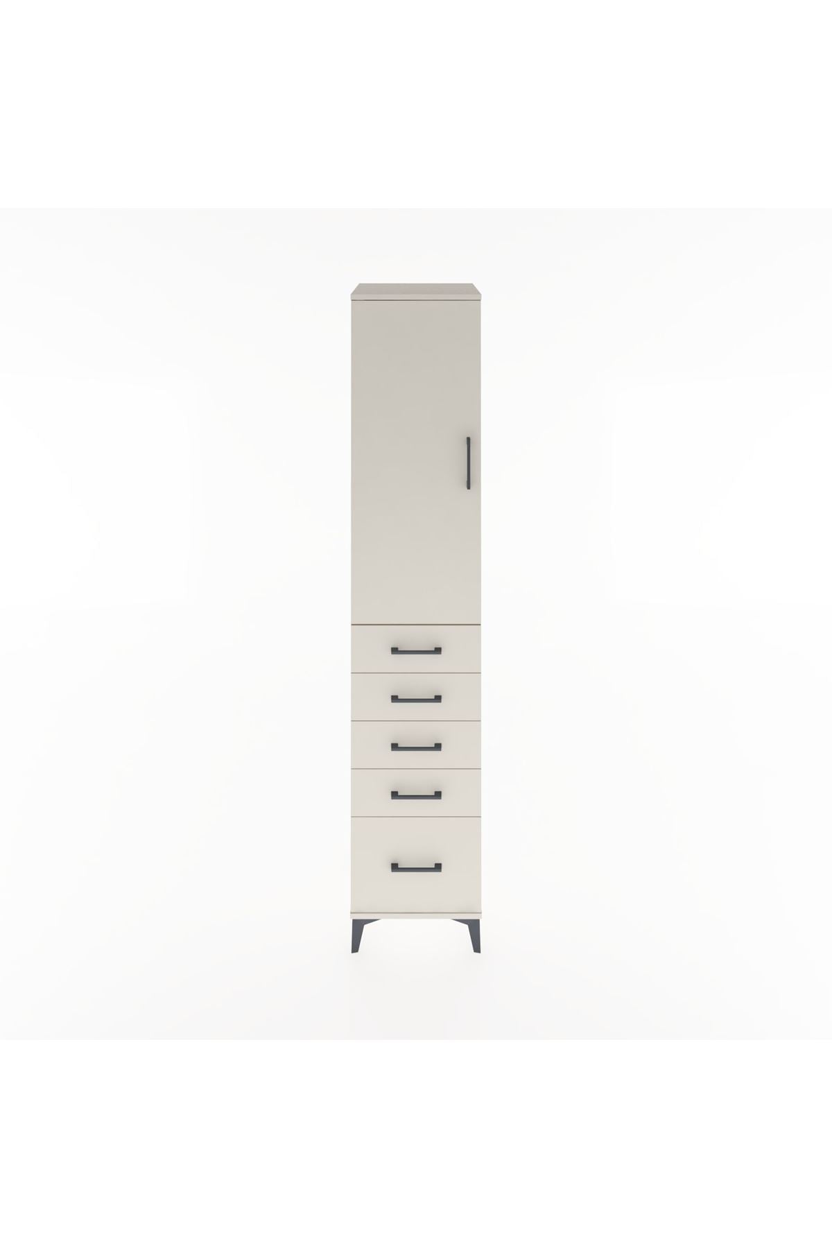 Hyperion Dolap 2 Raflı 5 Çekmeceli Tek Askılı 44x44x221 - S61M110V1B