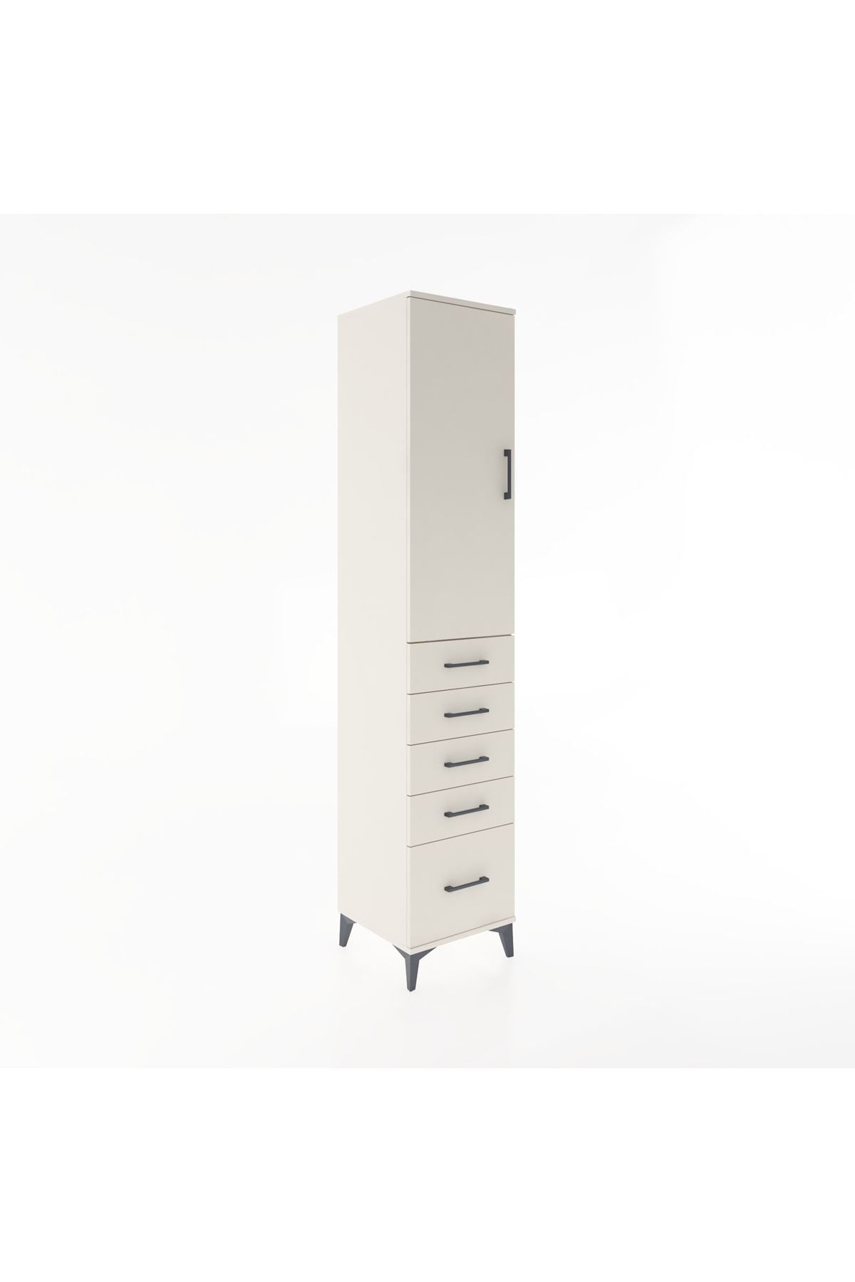 Hyperion Dolap 2 Raflı 5 Çekmeceli Tek Askılı 44x44x221 - S61M110V1B