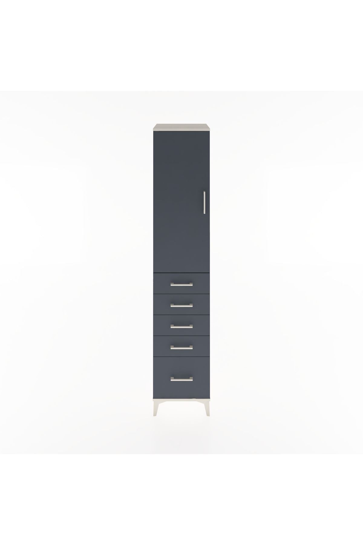 Hyperion Dolap 2 Raflı 5 Çekmeceli Tek Askılı 44x44x221 - S61M110V2B