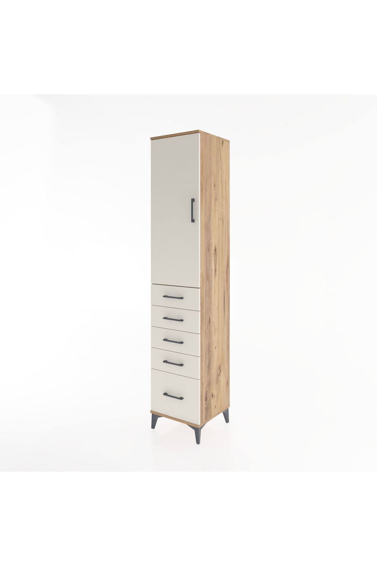 Hyperion Dolap 2 Raflı 5 Çekmeceli Tek Askılı 44x44x221 - S61M110V7B