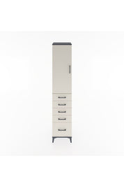 Hyperion Dolap 3 Raflı 5 Çekmeceli Tek Kapaklı 44x44x221 - S61M111V4B