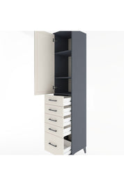 Hyperion Dolap 3 Raflı 5 Çekmeceli Tek Kapaklı 44x44x221 - S61M111V4B