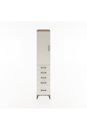 Hyperion Dolap 3 Raflı 5 Çekmeceli Tek Kapaklı 44x44x221 - S61M111V7B