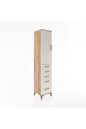 Hyperion Dolap 3 Raflı 5 Çekmeceli Tek Kapaklı 44x44x221 - S61M111V7B