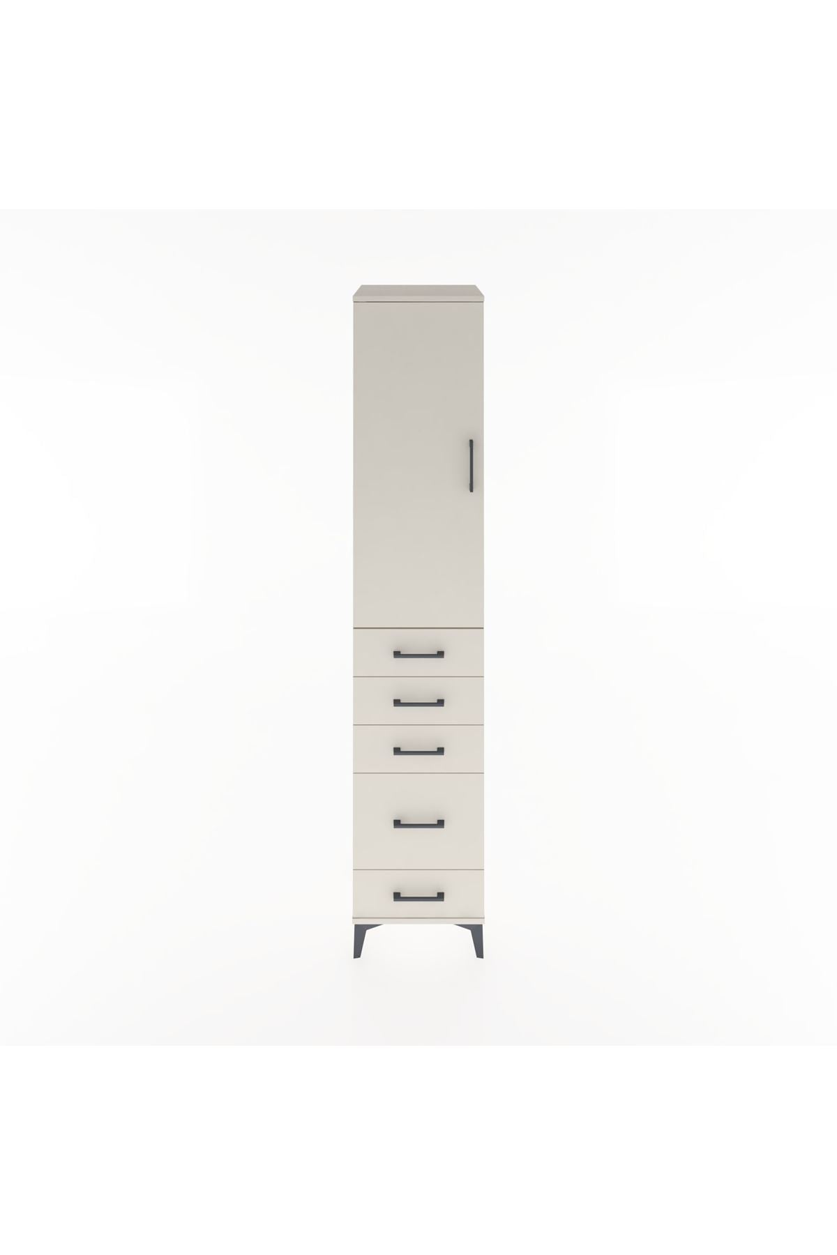 Hyperion Dolap 2 Raflı 5 Çekmeceli Tek Askılı 44x44x221 - S61M112V1B