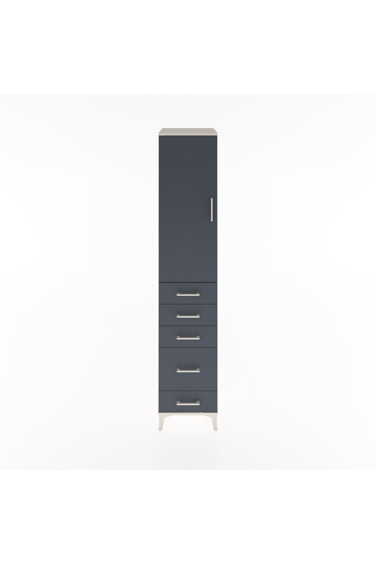 Hyperion Dolap 2 Raflı 5 Çekmeceli Tek Askılı 44x44x221 - S61M112V2B
