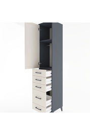 Hyperion Dolap 2 Raflı 5 Çekmeceli Tek Askılı 44x44x221 - S61M112V4B