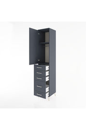 Hyperion Dolap 2 Raflı 5 Çekmeceli Tek Askılı 44x44x221 - S61M112V5B
