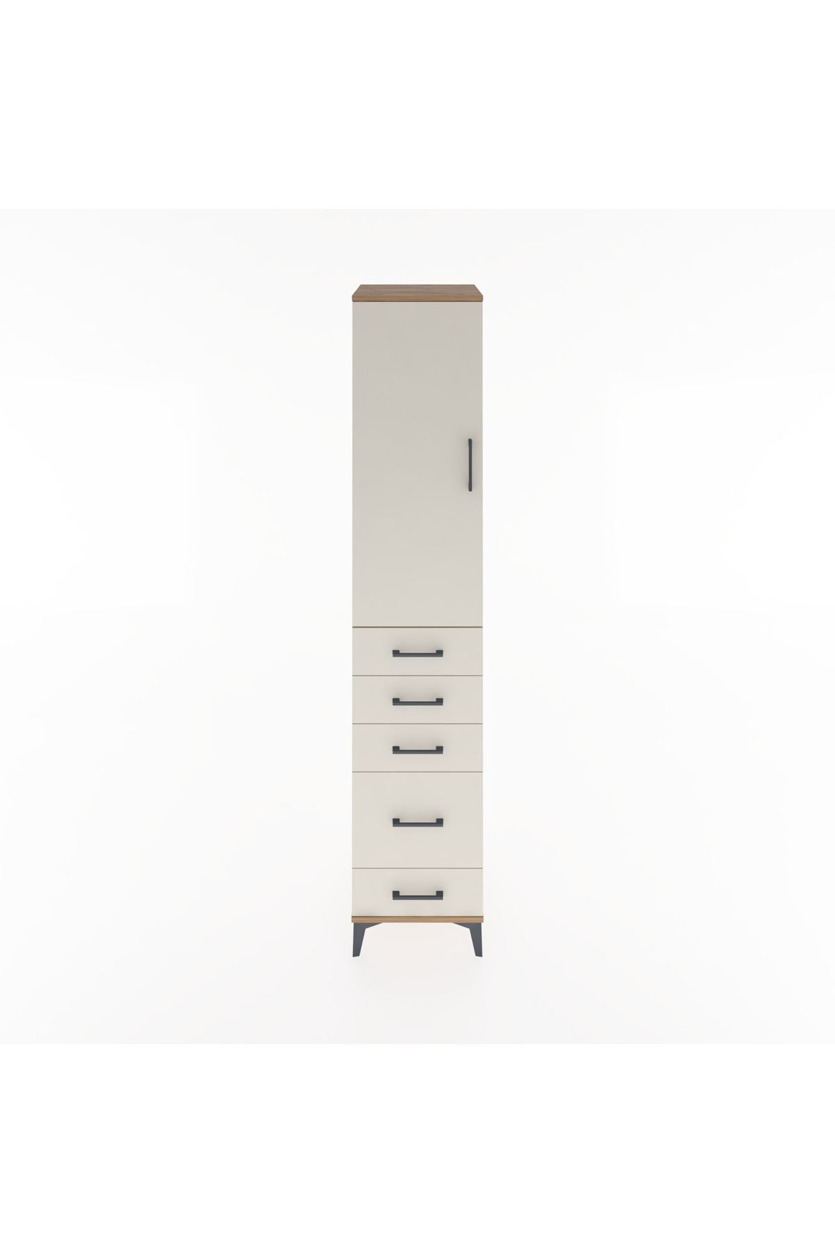 Hyperion Dolap 2 Raflı 5 Çekmeceli Tek Askılı 44x44x221 - S61M112V7B