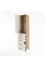 Hyperion Dolap 2 Raflı 5 Çekmeceli Tek Askılı 44x44x221 - S61M112V7B