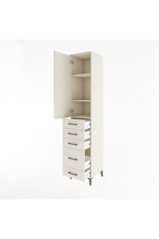 Hyperion Dolap 3 Raflı 5 Çekmeceli Tek Kapaklı 44x44x221 - S61M113V1B
