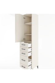Hyperion Dolap 3 Raflı 5 Çekmeceli Tek Kapaklı 44x44x221 - S61M113V1B