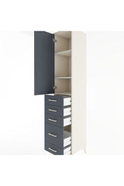 Hyperion Dolap 3 Raflı 5 Çekmeceli Tek Kapaklı 44x44x221 - S61M113V2B