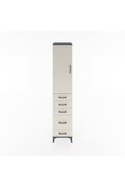 Hyperion Dolap 3 Raflı 5 Çekmeceli Tek Kapaklı 44x44x221 - S61M113V4B