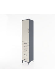 Hyperion Dolap 3 Raflı 5 Çekmeceli Tek Kapaklı 44x44x221 - S61M113V4B