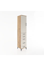 Hyperion Dolap 3 Raflı 5 Çekmeceli Tek Kapaklı 44x44x221 - S61M113V7B