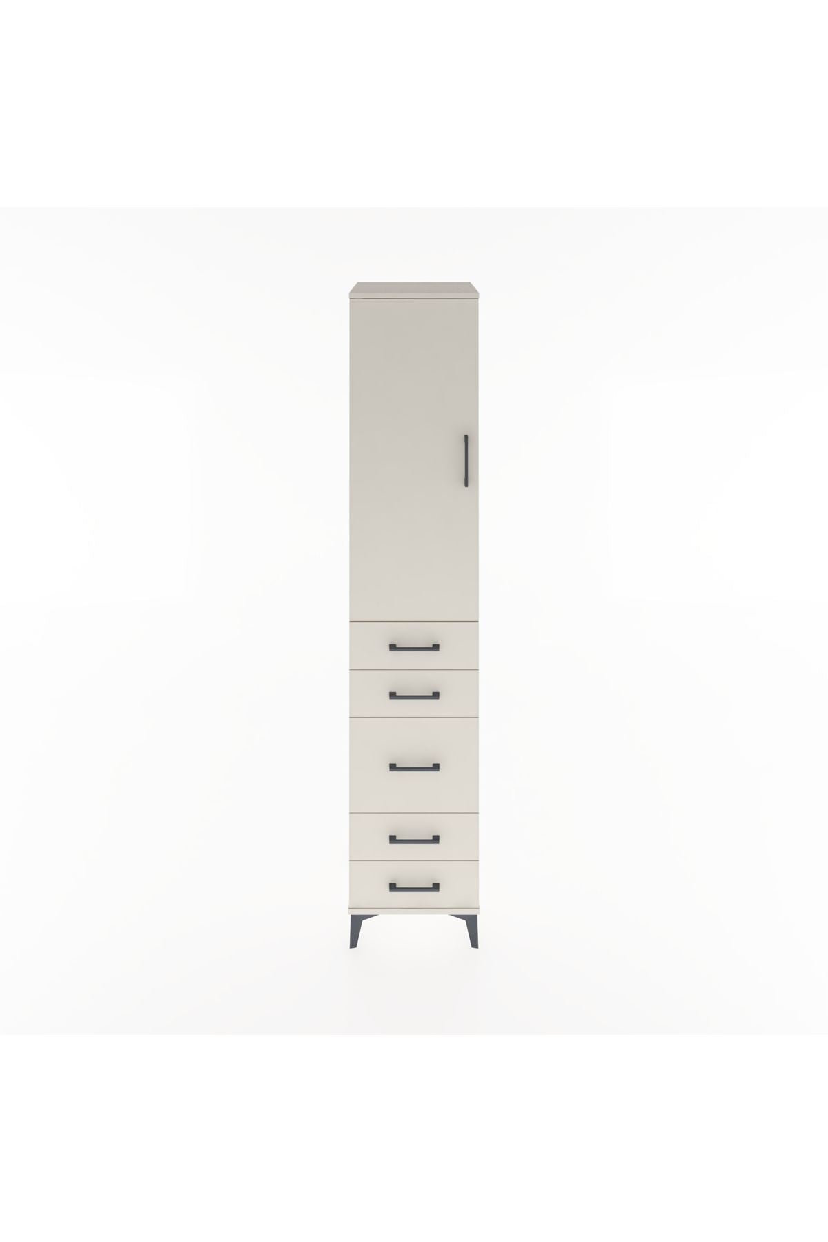 Hyperion Dolap 2 Raflı 5 Çekmeceli Tek Askılı 44x44x221 - S61M114V1B