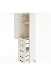 Hyperion Dolap 2 Raflı 5 Çekmeceli Tek Askılı 44x44x221 - S61M114V1B