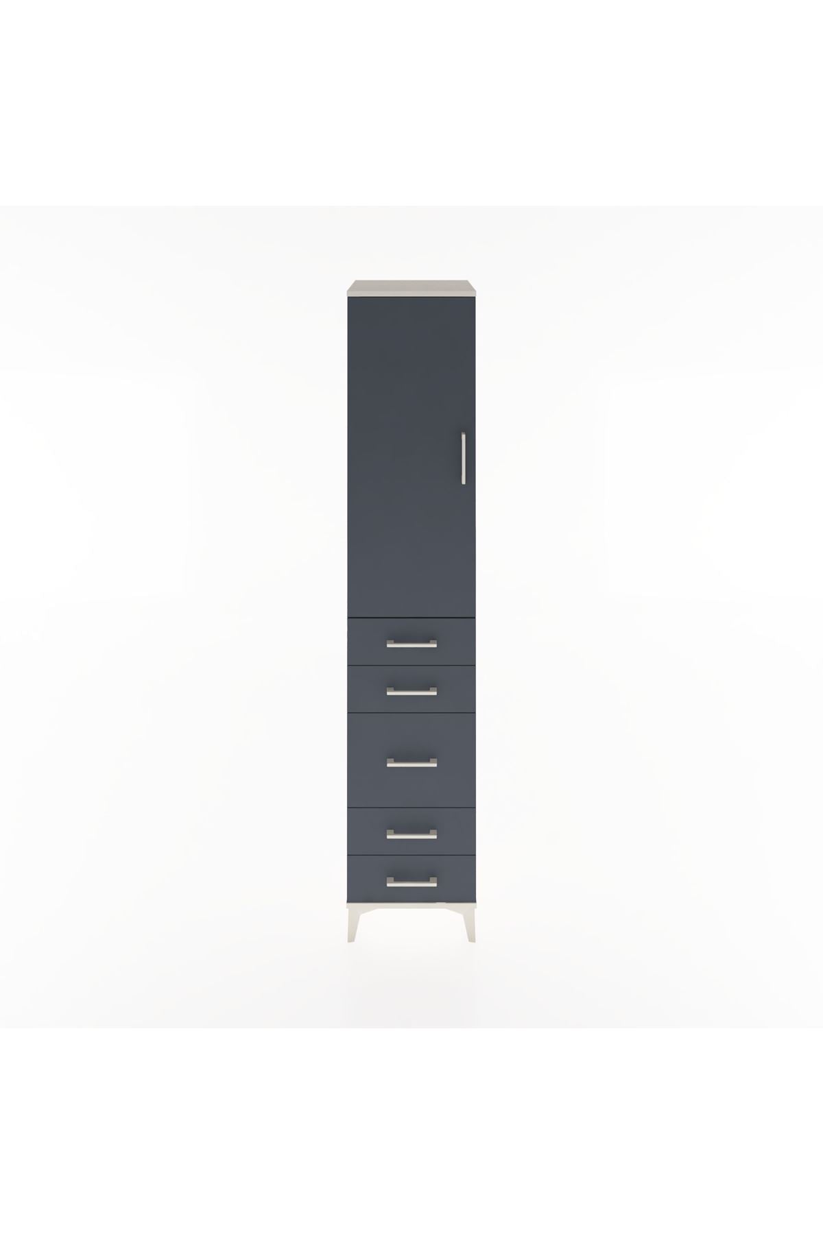 Hyperion Dolap 2 Raflı 5 Çekmeceli Tek Askılı 44x44x221 - S61M114V2B