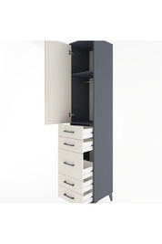 Hyperion Dolap 2 Raflı 5 Çekmeceli Tek Askılı 44x44x221 - S61M114V4B