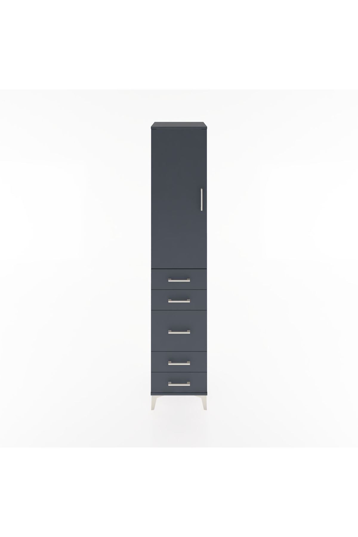 Hyperion Dolap 2 Raflı 5 Çekmeceli Tek Askılı 44x44x221 - S61M114V5B