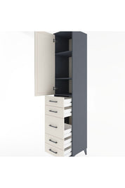 Hyperion Dolap 3 Raflı 5 Çekmeceli Tek Kapaklı 44x44x221 - S61M115V4B