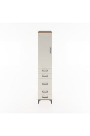 Hyperion Dolap 3 Raflı 5 Çekmeceli Tek Kapaklı 44x44x221 - S61M115V7B