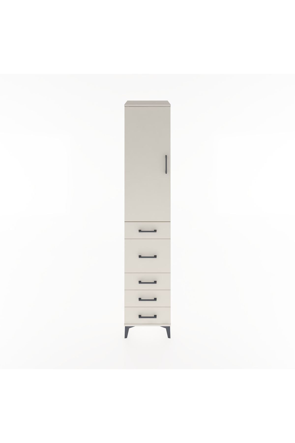Hyperion Dolap 2 Raflı 5 Çekmeceli Tek Askılı 44x44x221 - S61M116V1B