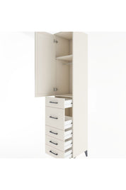 Hyperion Dolap 2 Raflı 5 Çekmeceli Tek Askılı 44x44x221 - S61M116V1B