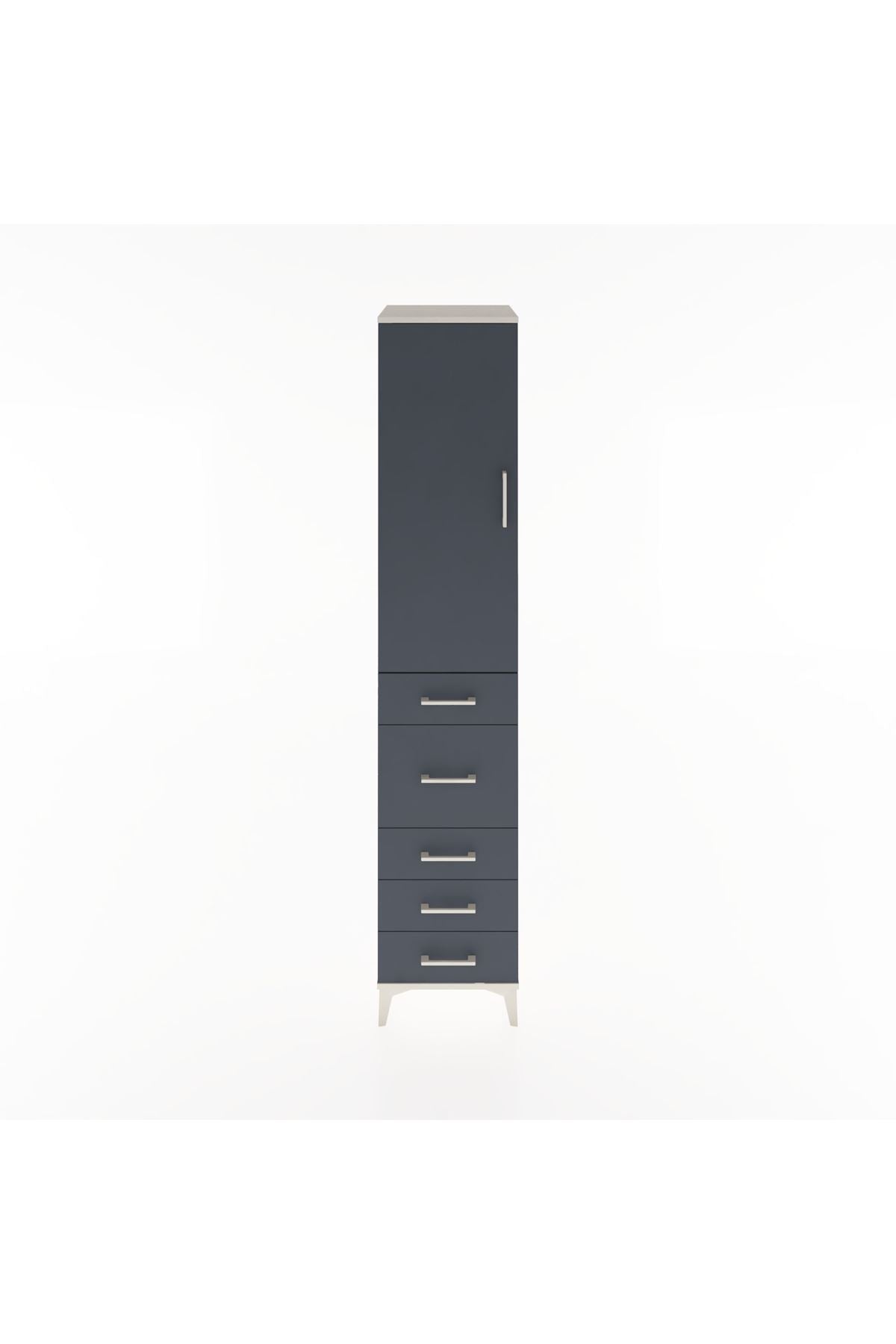 Hyperion Dolap 2 Raflı 5 Çekmeceli Tek Askılı 44x44x221 - S61M116V2B