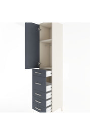 Hyperion Dolap 2 Raflı 5 Çekmeceli Tek Askılı 44x44x221 - S61M116V2B