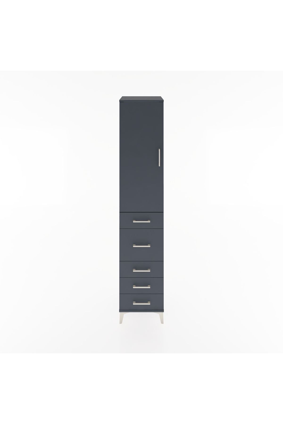 Hyperion Dolap 2 Raflı 5 Çekmeceli Tek Askılı 44x44x221 - S61M116V5B