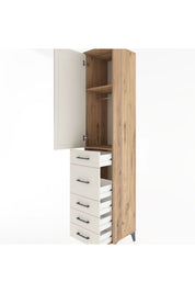 Hyperion Dolap 2 Raflı 5 Çekmeceli Tek Askılı 44x44x221 - S61M116V7B