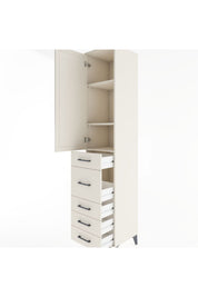 Hyperion Dolap 3 Raflı 5 Çekmeceli Tek Kapaklı 44x44x221 - S61M117V1B