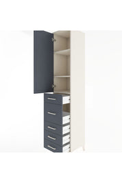 Hyperion Dolap 3 Raflı 5 Çekmeceli Tek Kapaklı 44x44x221 - S61M117V2B