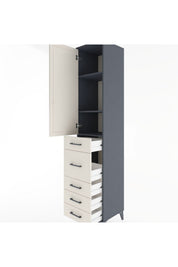 Hyperion Dolap 3 Raflı 5 Çekmeceli Tek Kapaklı 44x44x221 - S61M117V4B