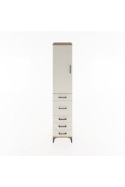 Hyperion Dolap 3 Raflı 5 Çekmeceli Tek Kapaklı 44x44x221 - S61M117V7B