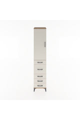 Hyperion Dolap 3 Raflı 5 Çekmeceli Tek Kapaklı 44x44x221