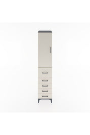 Hyperion Dolap 3 Raflı 5 Çekmeceli Tek Kapaklı 44x44x221 - S61M119V4B