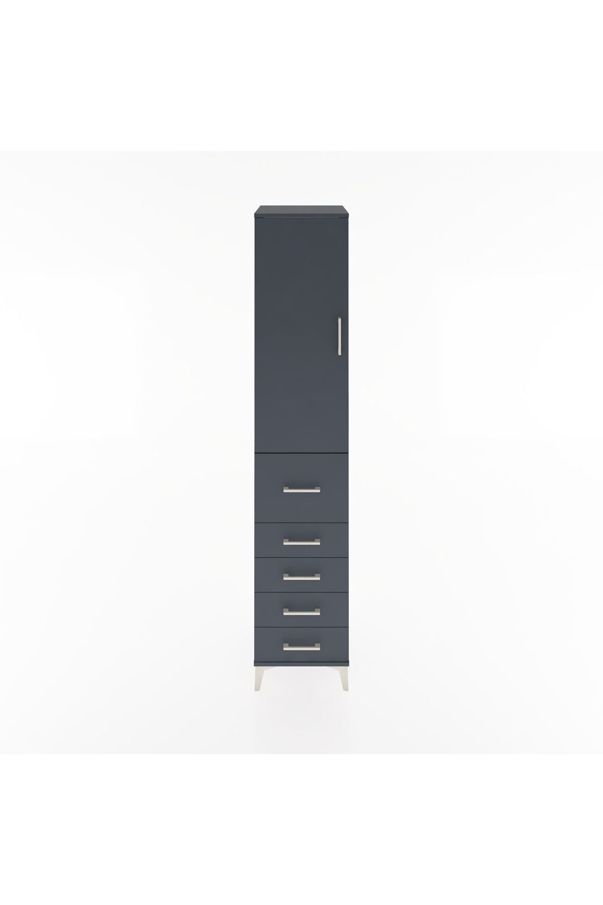Hyperion Dolap 3 Raflı 5 Çekmeceli Tek Kapaklı 44x44x221 - S61M119V5B