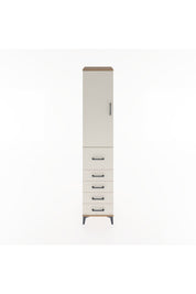 Hyperion Dolap 3 Raflı 5 Çekmeceli Tek Kapaklı 44x44x221 - S61M119V7B