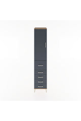 Hyperion Dolap 3 Raflı 5 Çekmeceli Tek Kapaklı 44x44x221