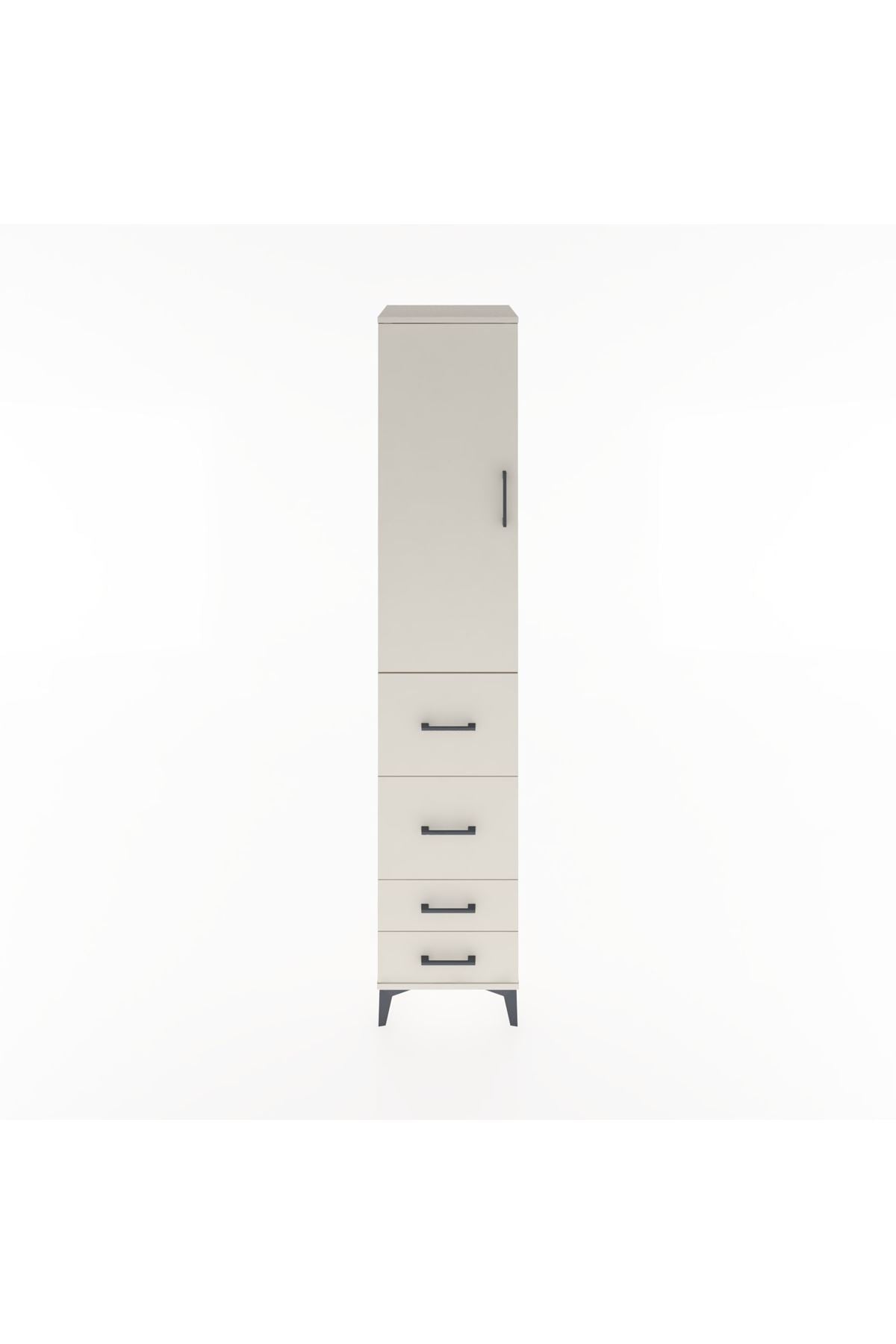 Hyperion Dolap 2 Raflı 4 Çekmeceli Tek Askılı 44x44x221 - S61M120V1B