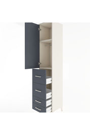 Hyperion Dolap 2 Raflı 4 Çekmeceli Tek Askılı 44x44x221 - S61M120V2B
