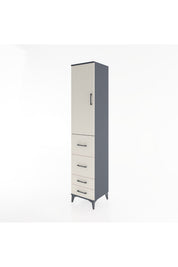 Hyperion Dolap 2 Raflı 4 Çekmeceli Tek Askılı 44x44x221 - S61M120V4B