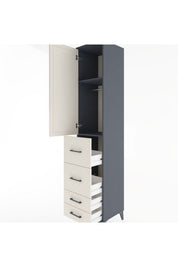 Hyperion Dolap 2 Raflı 4 Çekmeceli Tek Askılı 44x44x221 - S61M120V4B