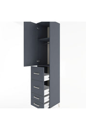 Hyperion Dolap 2 Raflı 4 Çekmeceli Tek Askılı 44x44x221 - S61M120V5B